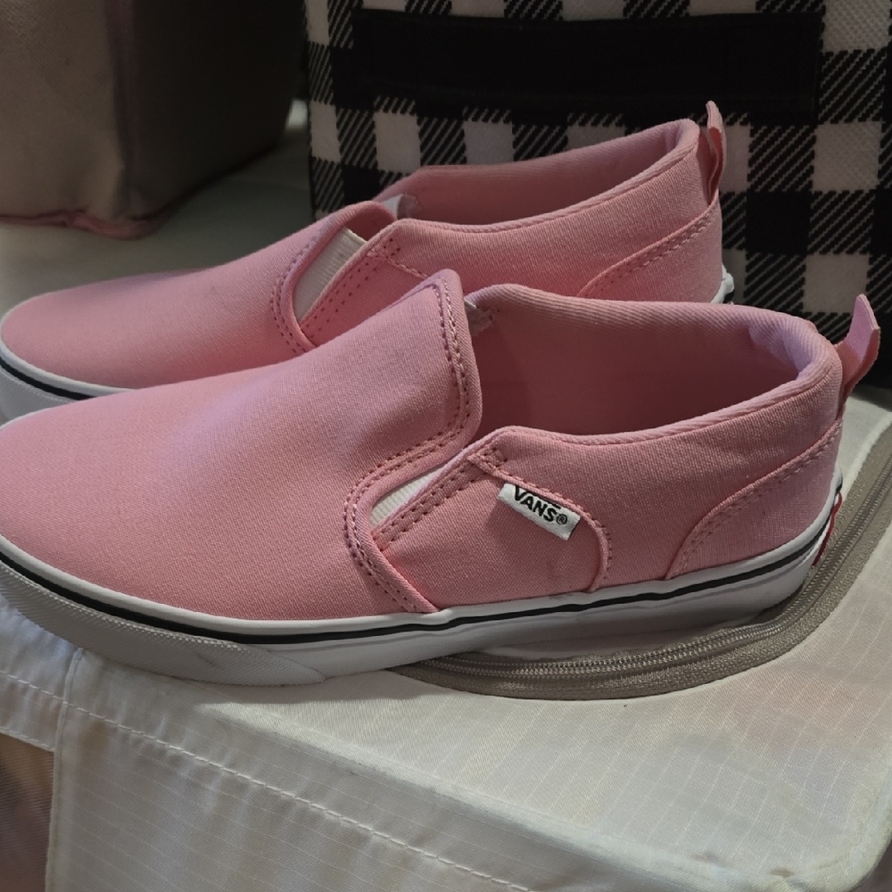 Vans Kids Pink Slip-On Sneakers